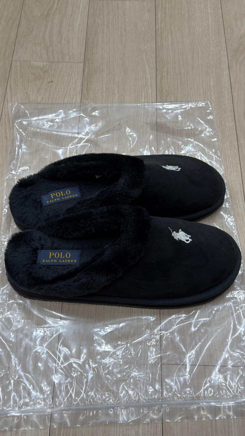 폴로 랄프로렌 블랙 털 슬리퍼 250-255사이즈 상품이미지3