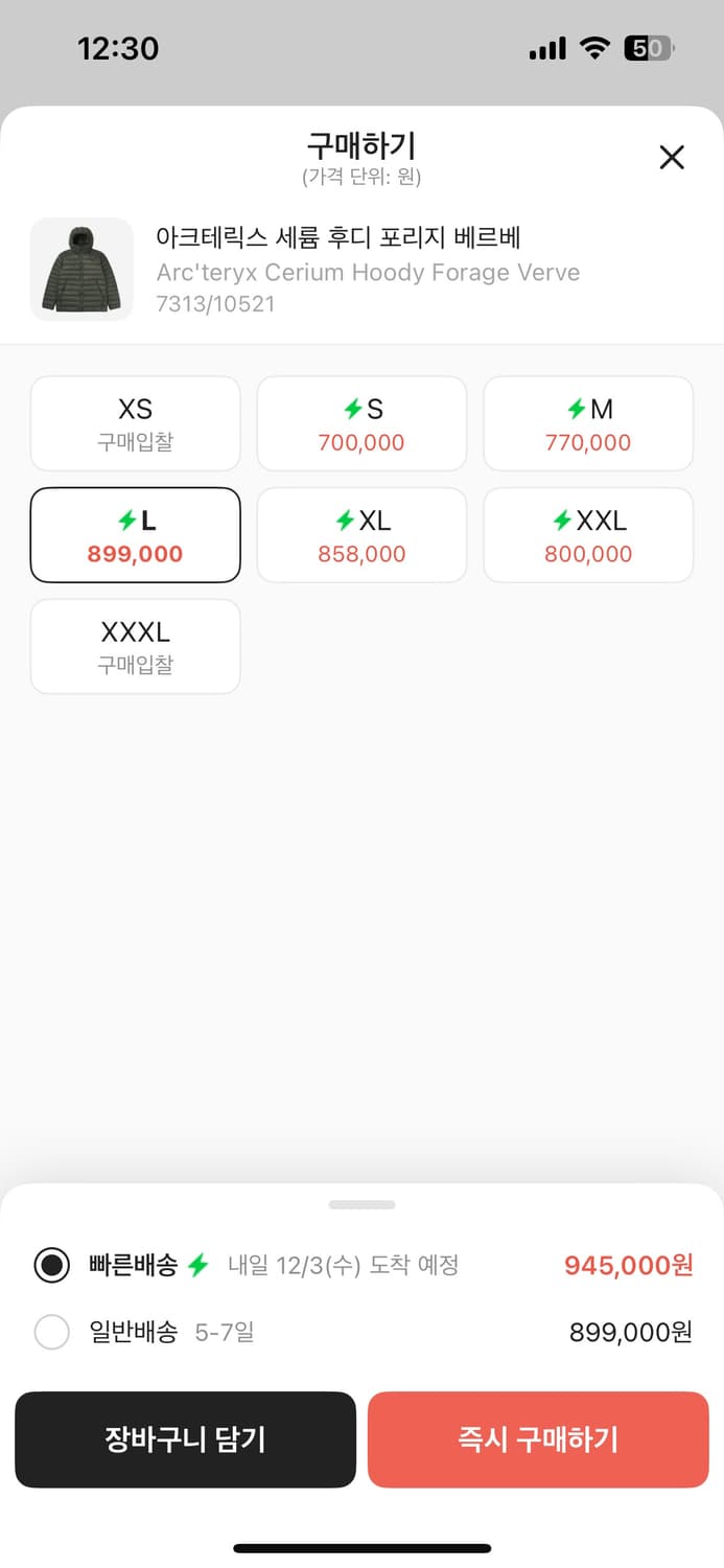 아크테릭스 세륨후디 포리지베르베 L사이즈 새상품 상품이미지3