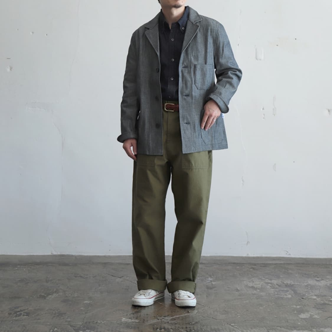 Yarmo 옴니갓 헤링본 드라이버 자켓 인디고 42(103)사이즈 상품이미지2