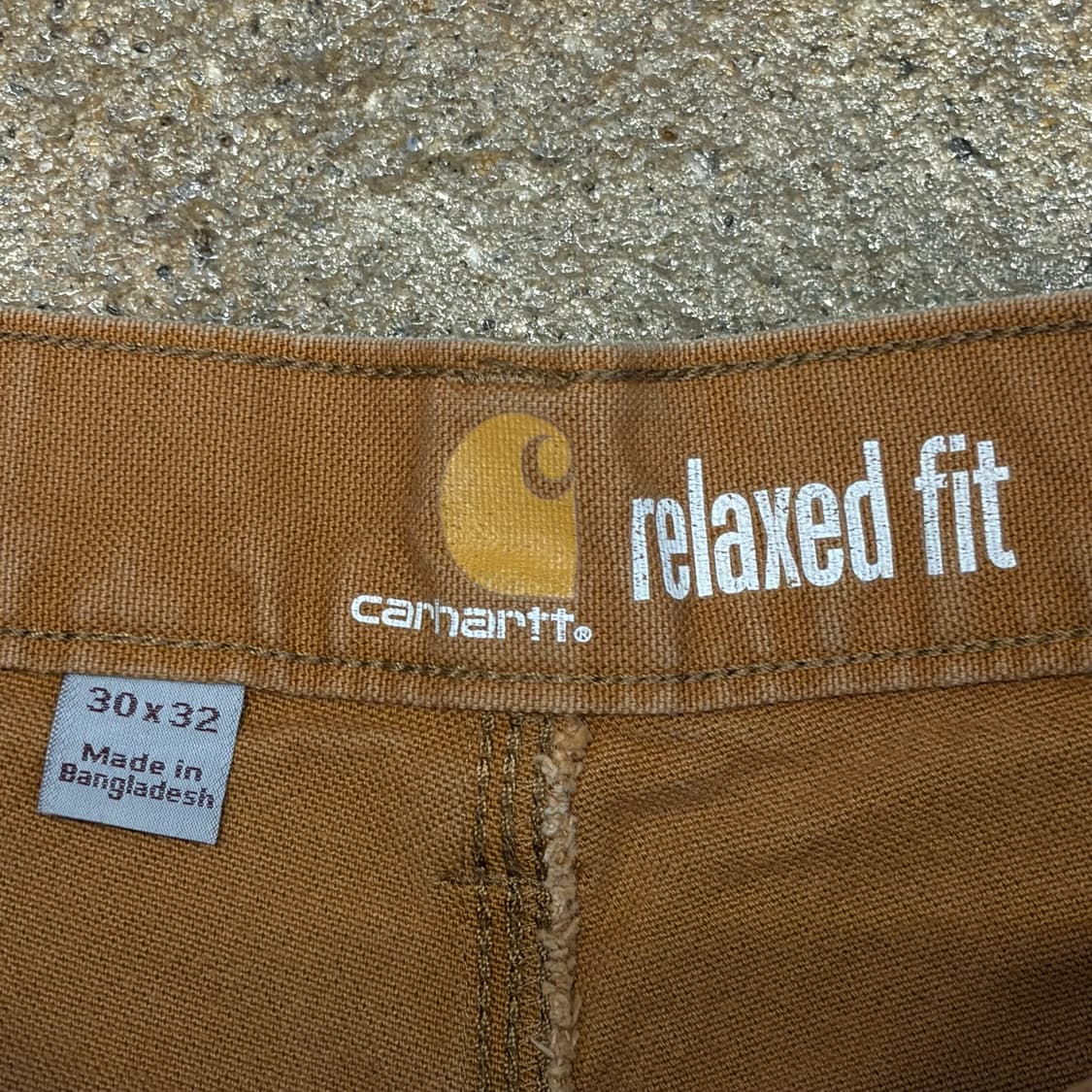 00s USA 빈티지 칼하트 샌드스톤 싱글니 워크팬츠 상품이미지3