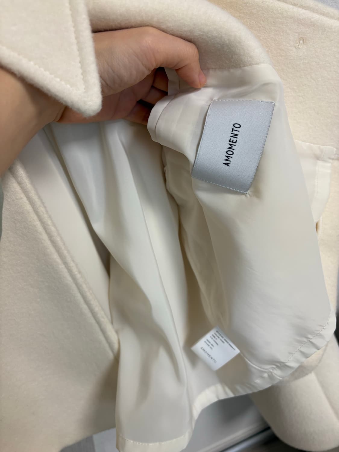아모멘토 크롭 코트 아이보리 상품이미지6