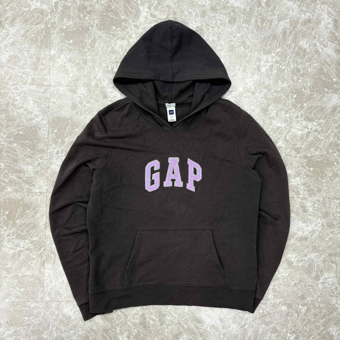 Gap 갭 초코브라운 핀터깔 베이비핑트 스웨트셔츠 후드티(L) 상품이미지2