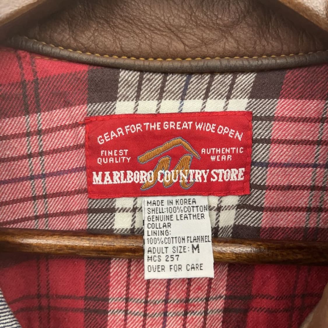 말보로 컨트리 스토어 캐주얼시크 레더카라 데님자켓 M C08564 상품이미지5