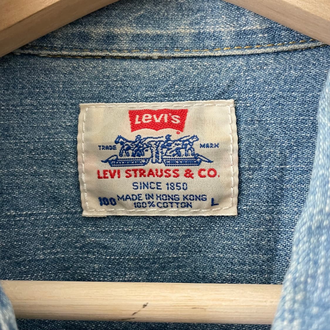 리바이스 연청 데님셔츠 상품이미지5