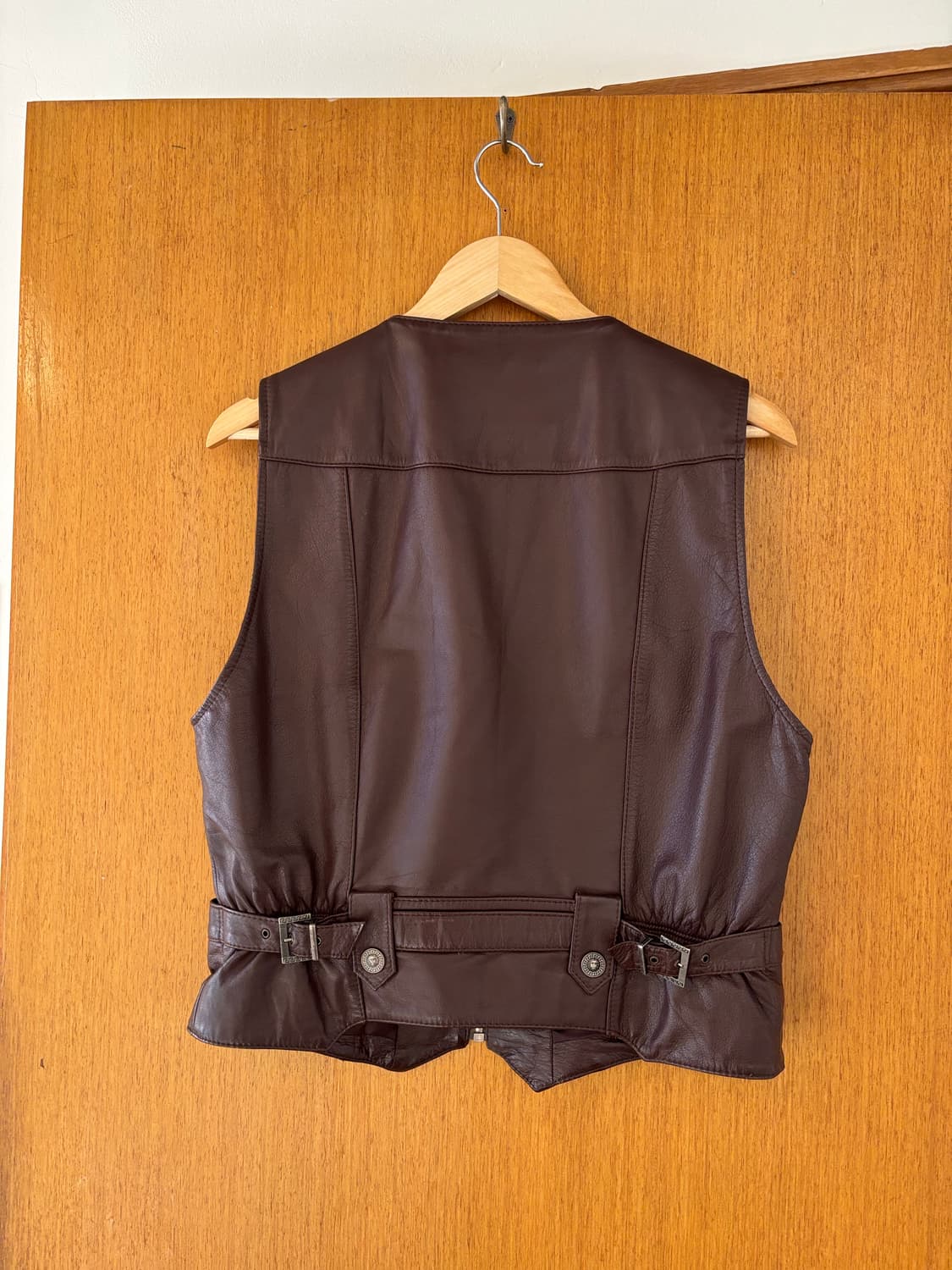 여성 빈티지 가죽베스트 상품이미지4