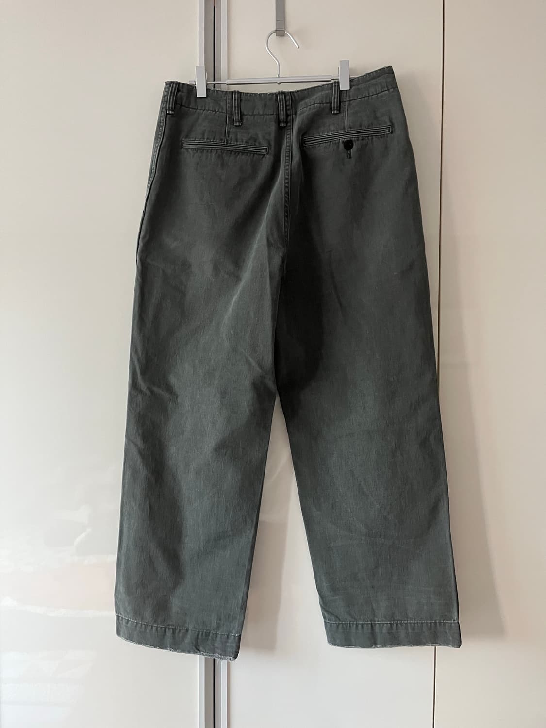 카키스 크래프트 코튼 팬츠 그레이 S 상품이미지2