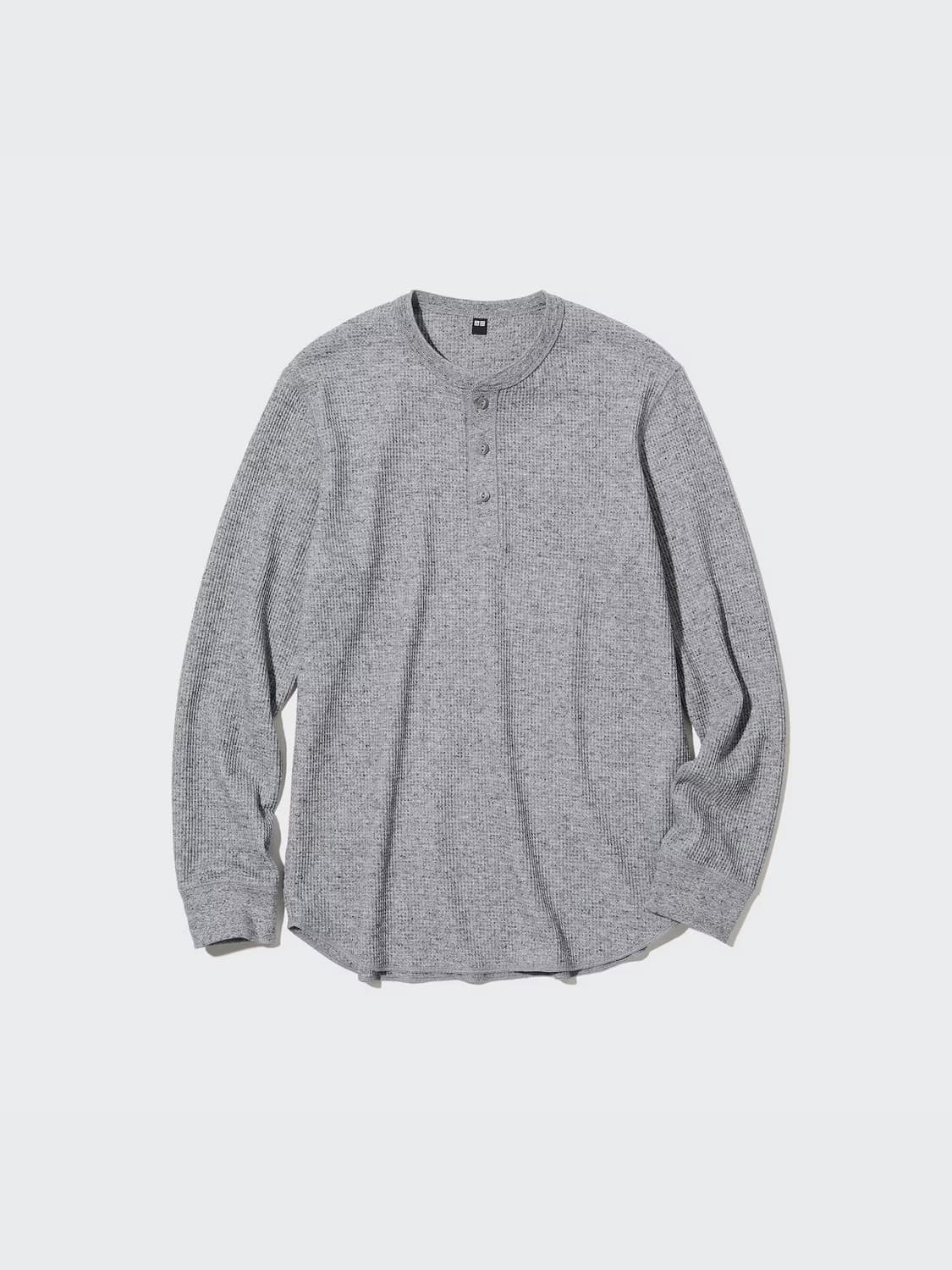 [XXL/택만 제거한 새제품]유니클로 와플 헨리넥 티셔츠 상품이미지1