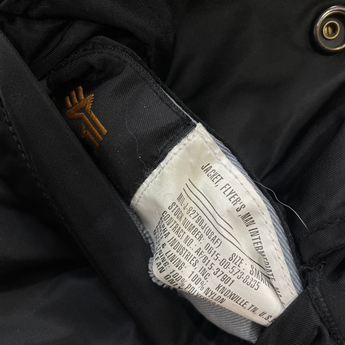 알파인더스트리 ma1 플라이트 항공 점퍼 블랙 상품이미지3