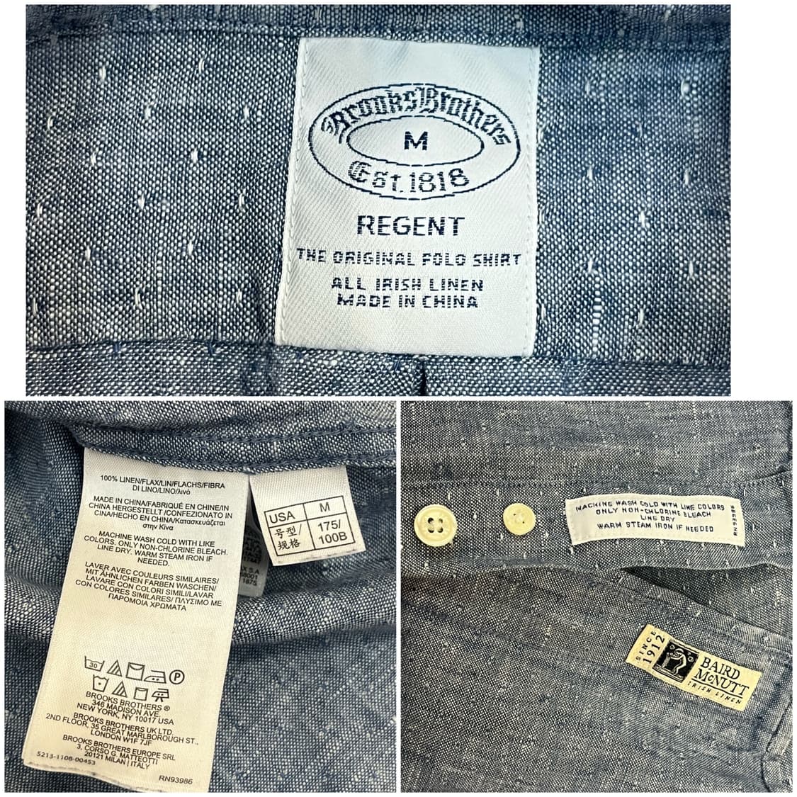 브룩스 브라더스 포켓 셔츠 라이트블루 M #csz4007 상품이미지3