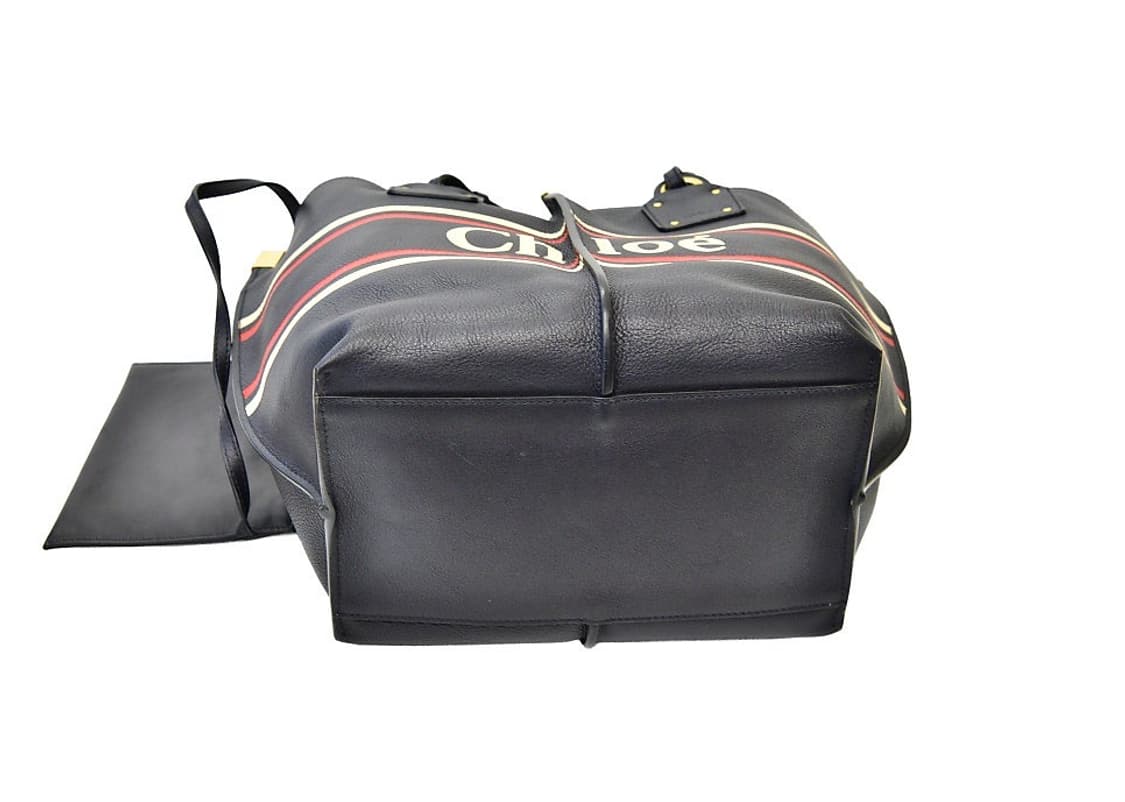 끌로에 빅로고 스트라이프 레더 숄더백(정품) 상품이미지5