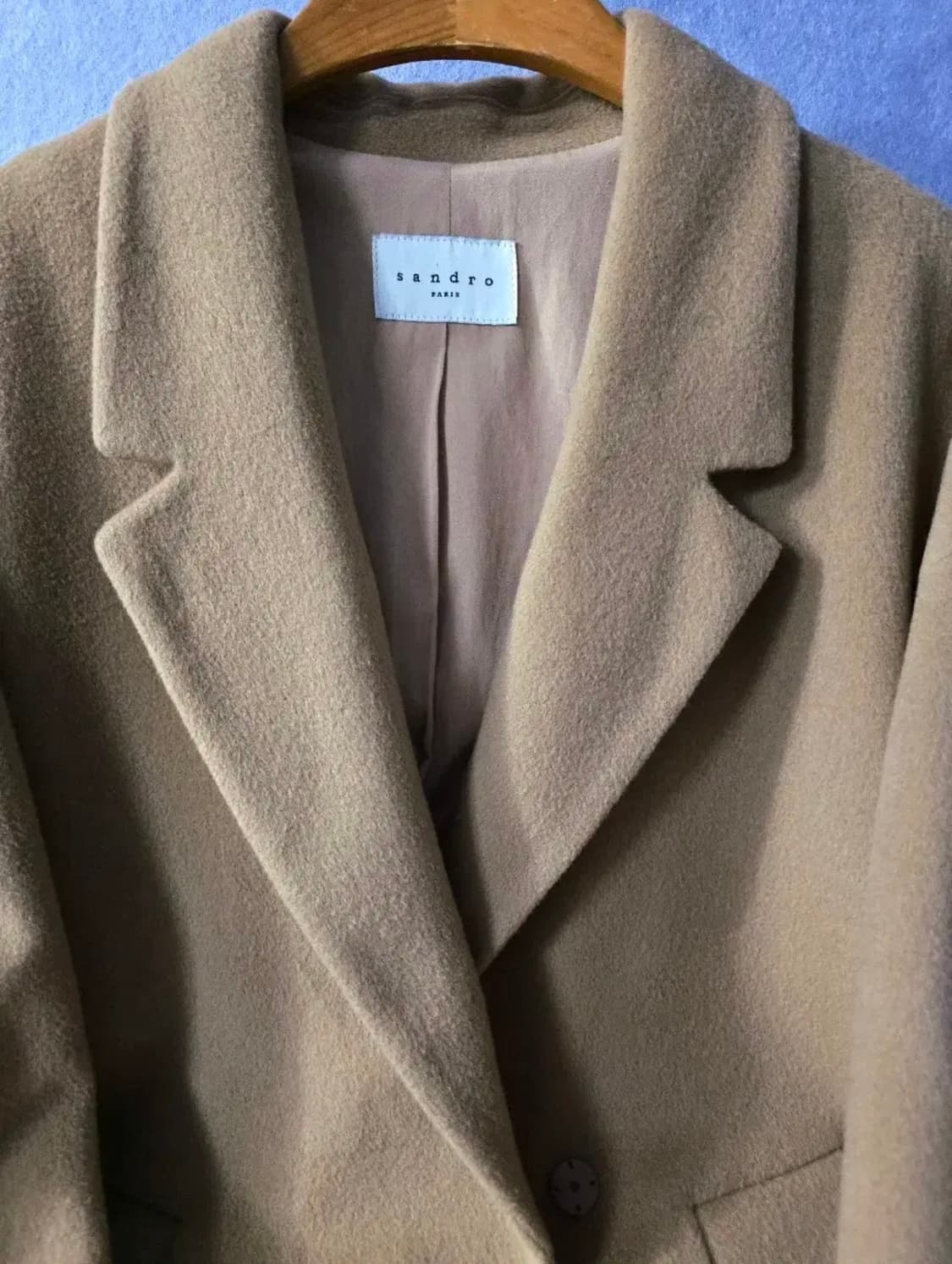 산드로 SANDRO 캐시미어 울 블렌딩 코트 상품이미지3