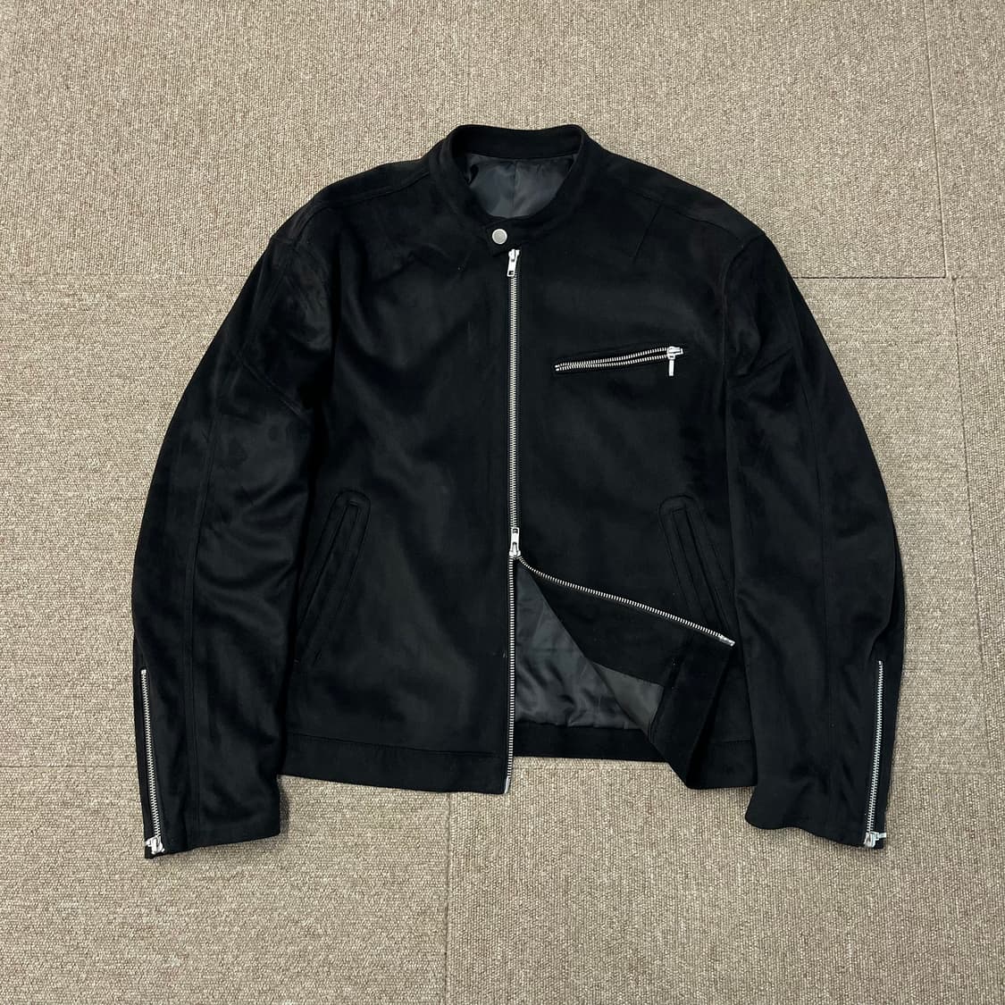 드로우핏 바이커 싱글 스웨이드 투웨이  자켓 상품이미지2