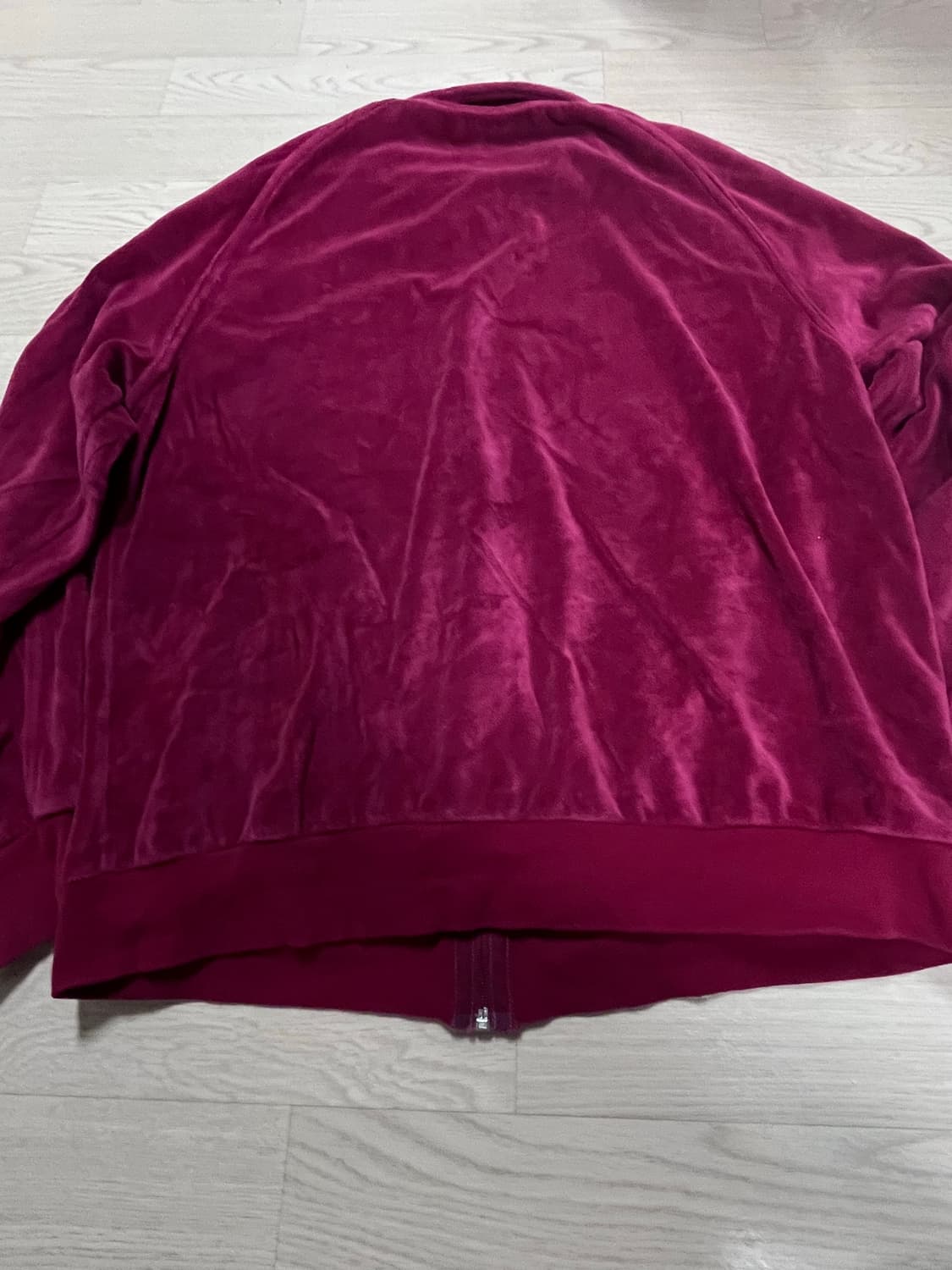 L) YARDSALE 야드세일 벨루어 트랙자켓 레드 상품이미지5