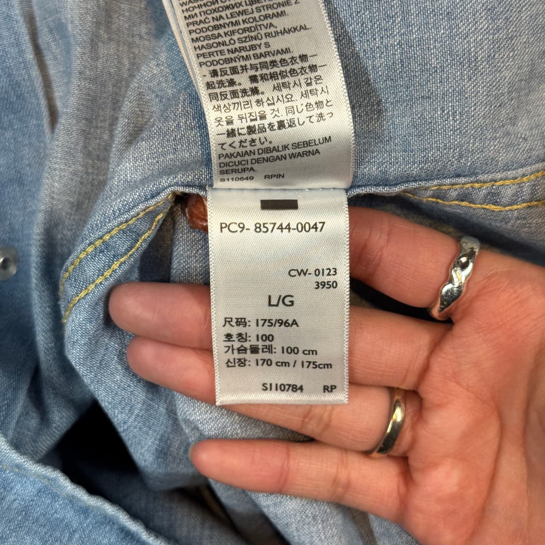 L) 리바이스 스탠다드 투포켓 웨스턴 데님 셔츠 상품이미지7