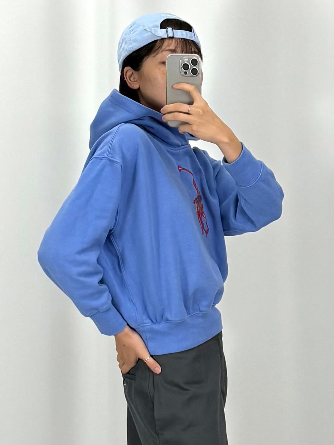 [XL]폴로 소라 후드티셔츠CK9755 상품이미지4