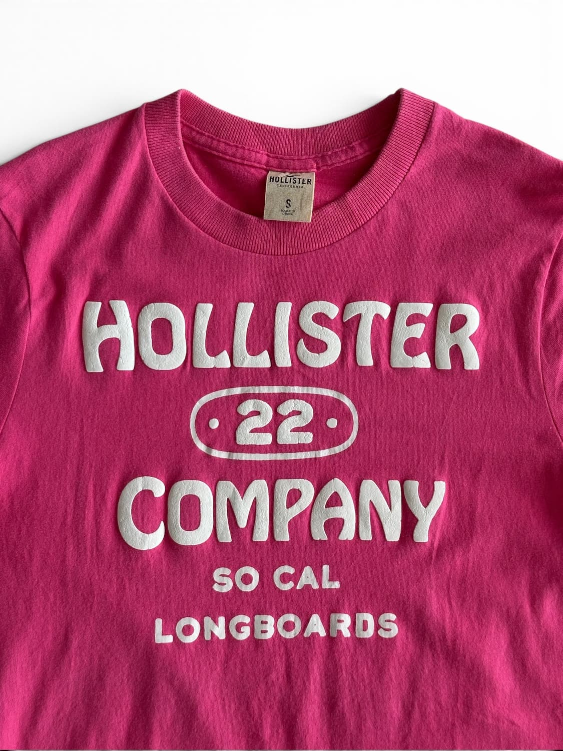 Hollister 핑크 로고 티 상품이미지3