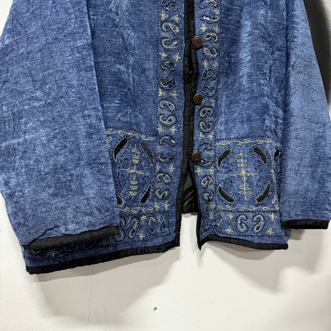 VTG 빈티지 동양풍 오리엔탈 자수 디테일 가디건 자켓 상품이미지4