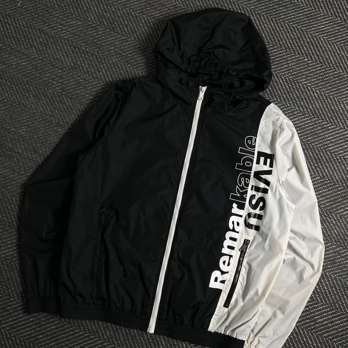 에비수 빅로고 배색 경량 바람막이 자켓y 4496 상품이미지1