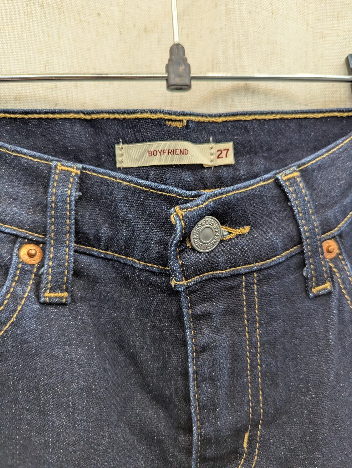 Boyfriend 리바이스 여성 데님 바지 진청 상품이미지4