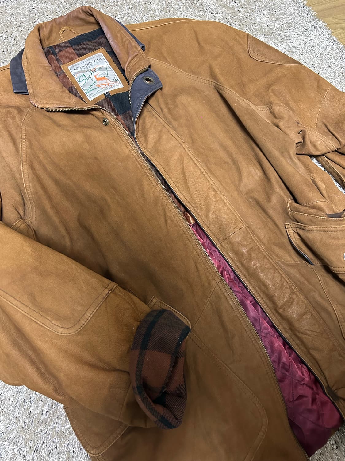 양가죽 자켓 사이즈 105-110 상품이미지2