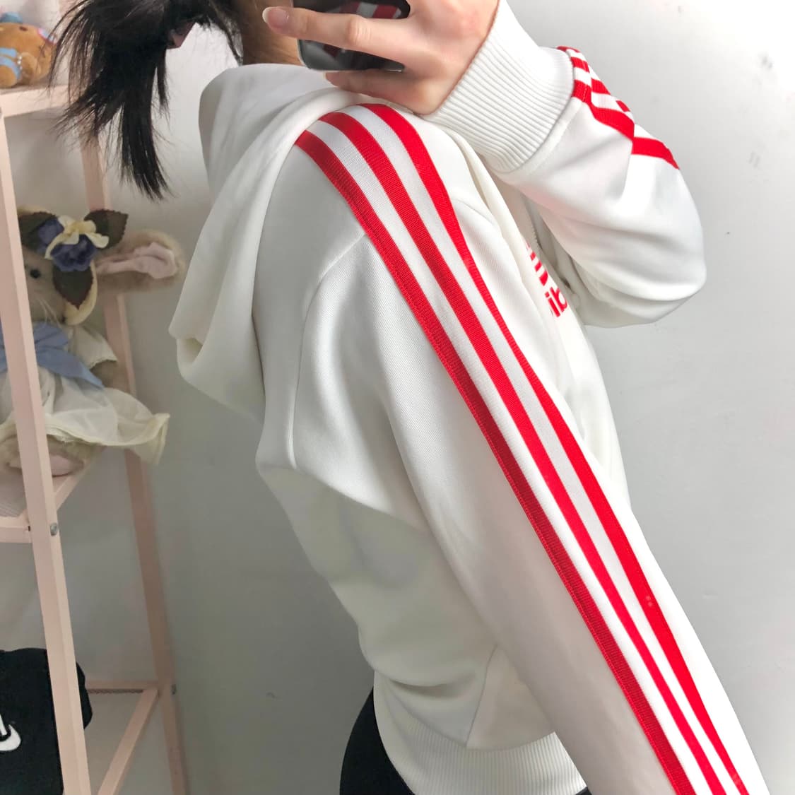 아디다스 00's 올드빈티지 흰+빨 후드플락 상품이미지4