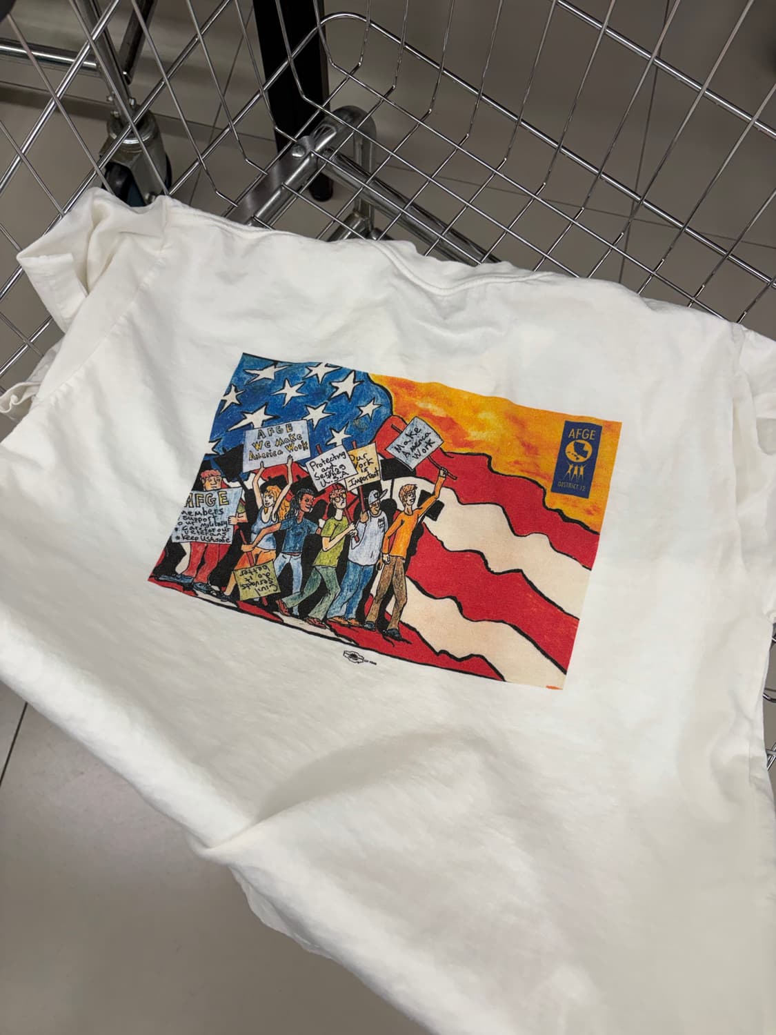 00s 아메리칸 빈티지 미제 유니온메이드 프린팅 티셔츠  L (105) 상품이미지6