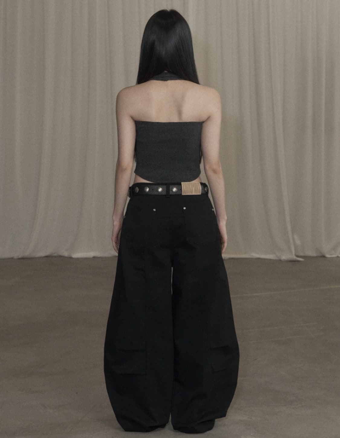 카키포인트 코튼 벌룬 팬츠 Cotton Balloon Pants 블랙 상품이미지3