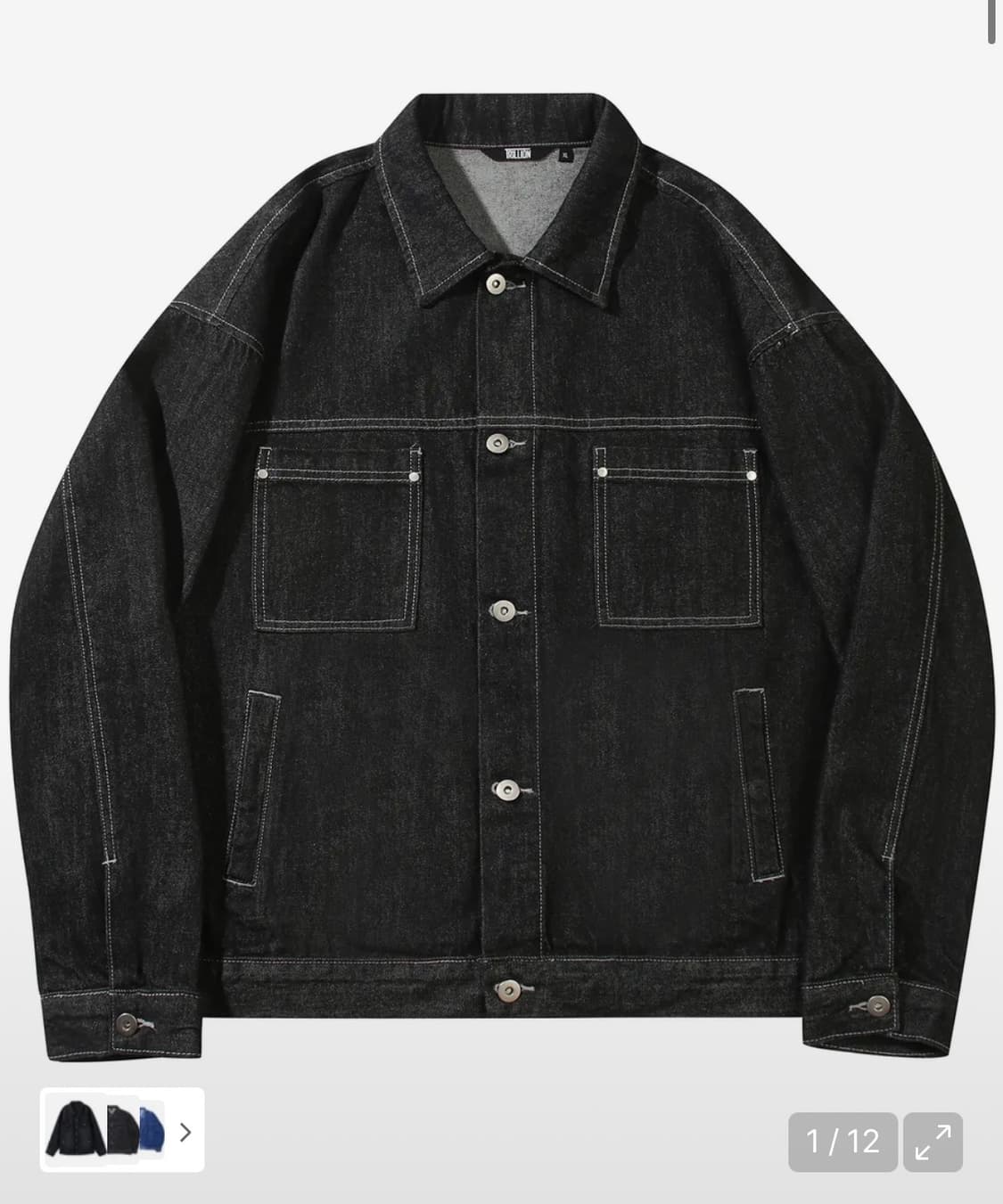 워싱 스티치 데님자켓(BLACK) 상품이미지1