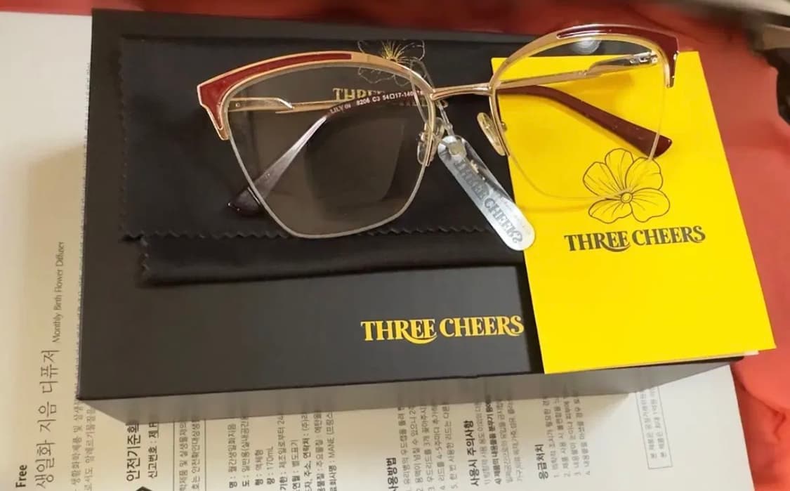 쓰리치얼스 안경 Lily wine/gold 상품이미지2