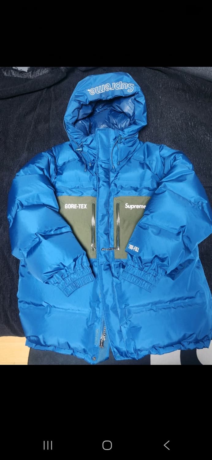 [슈프림][L] 700fill 고어텍스 패딩 블루 푸퍼 파카 상품이미지1