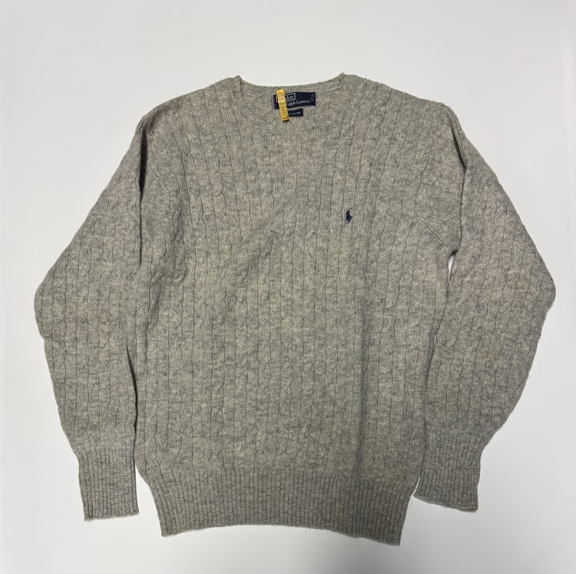 폴로 랄프로렌 램스울 케이블 니트 L 그레이 상품이미지1