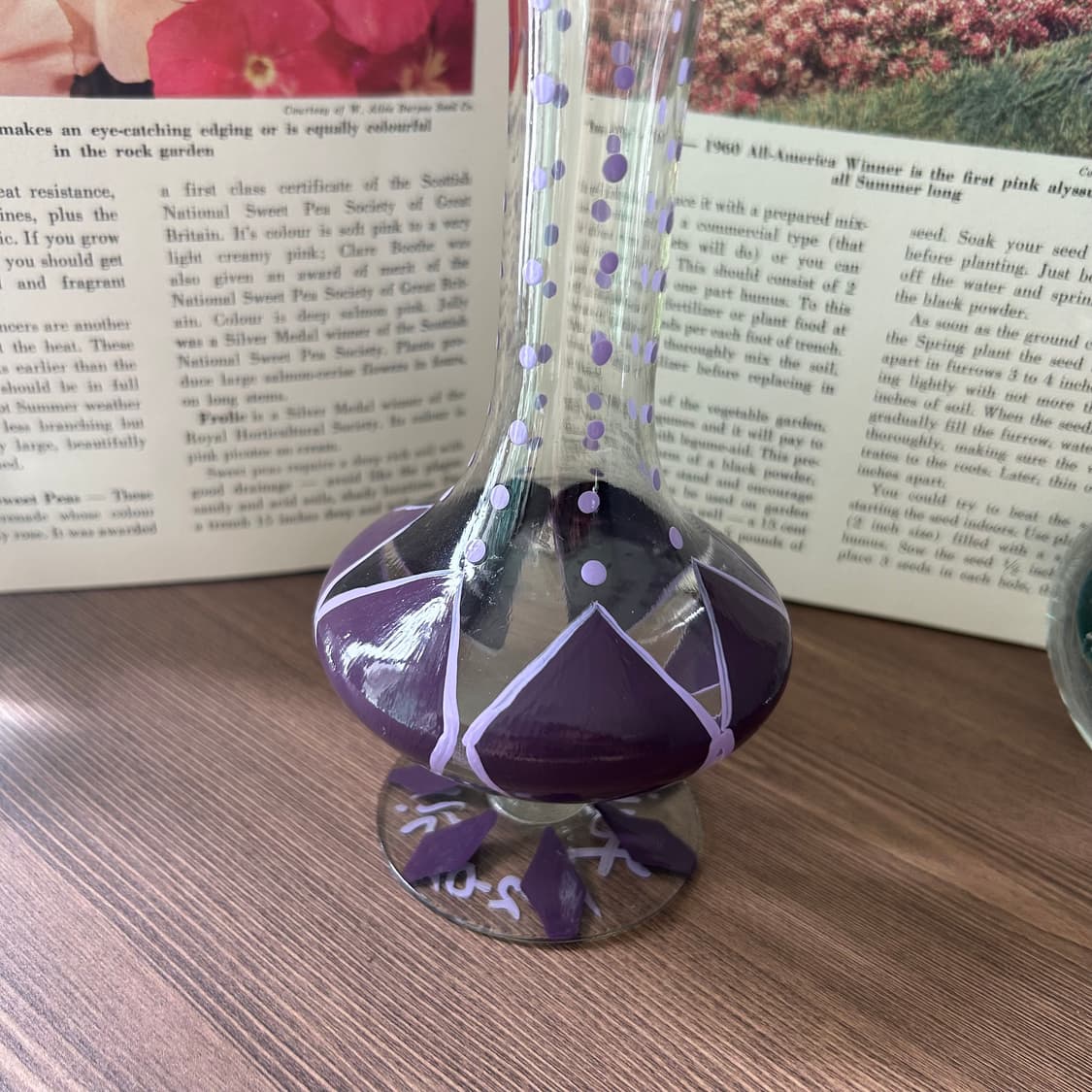 핸드페인티드 미국 빈티지 화병 상품이미지2