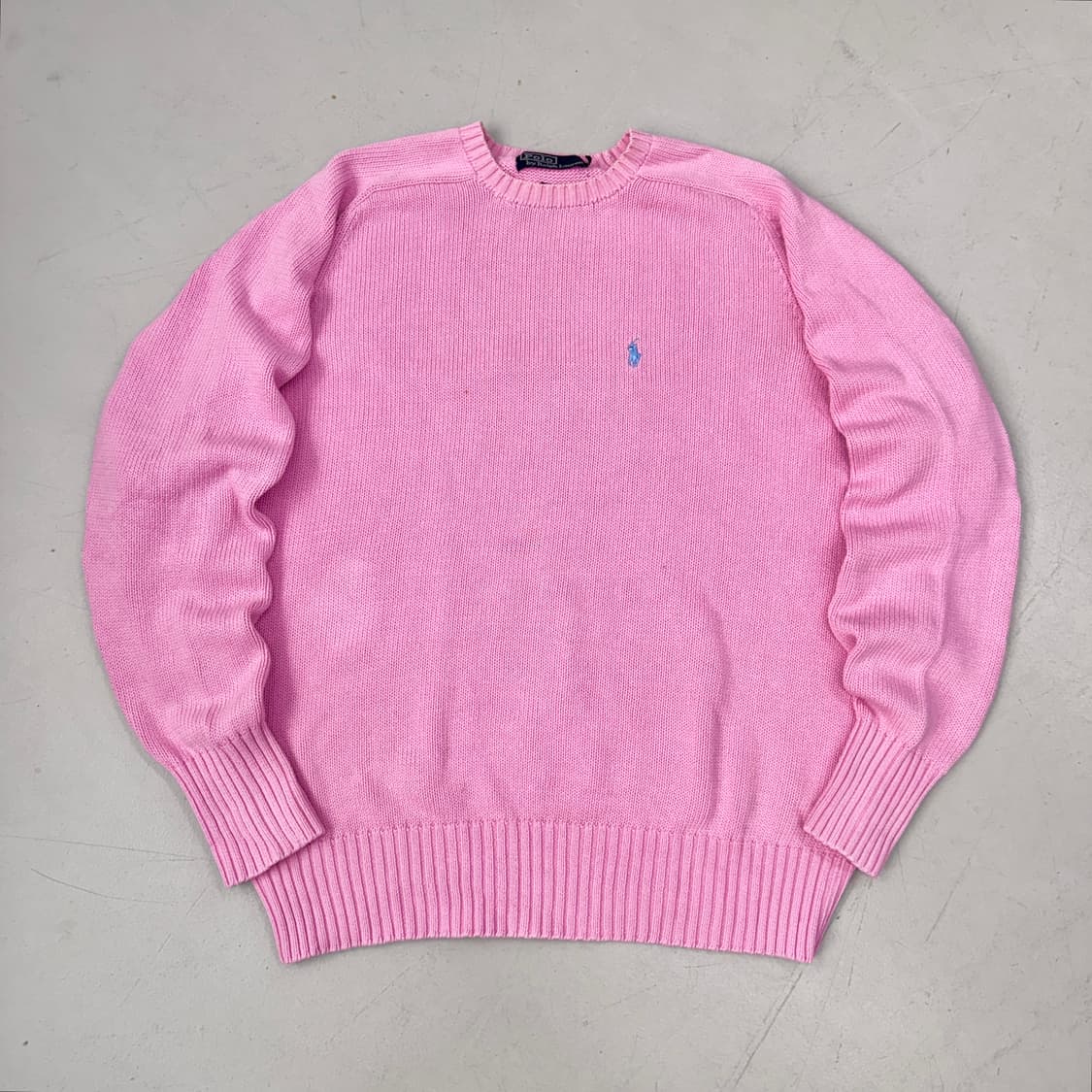 폴로 90s 포니 분홍 핑크 오버핏 니트 상품이미지2