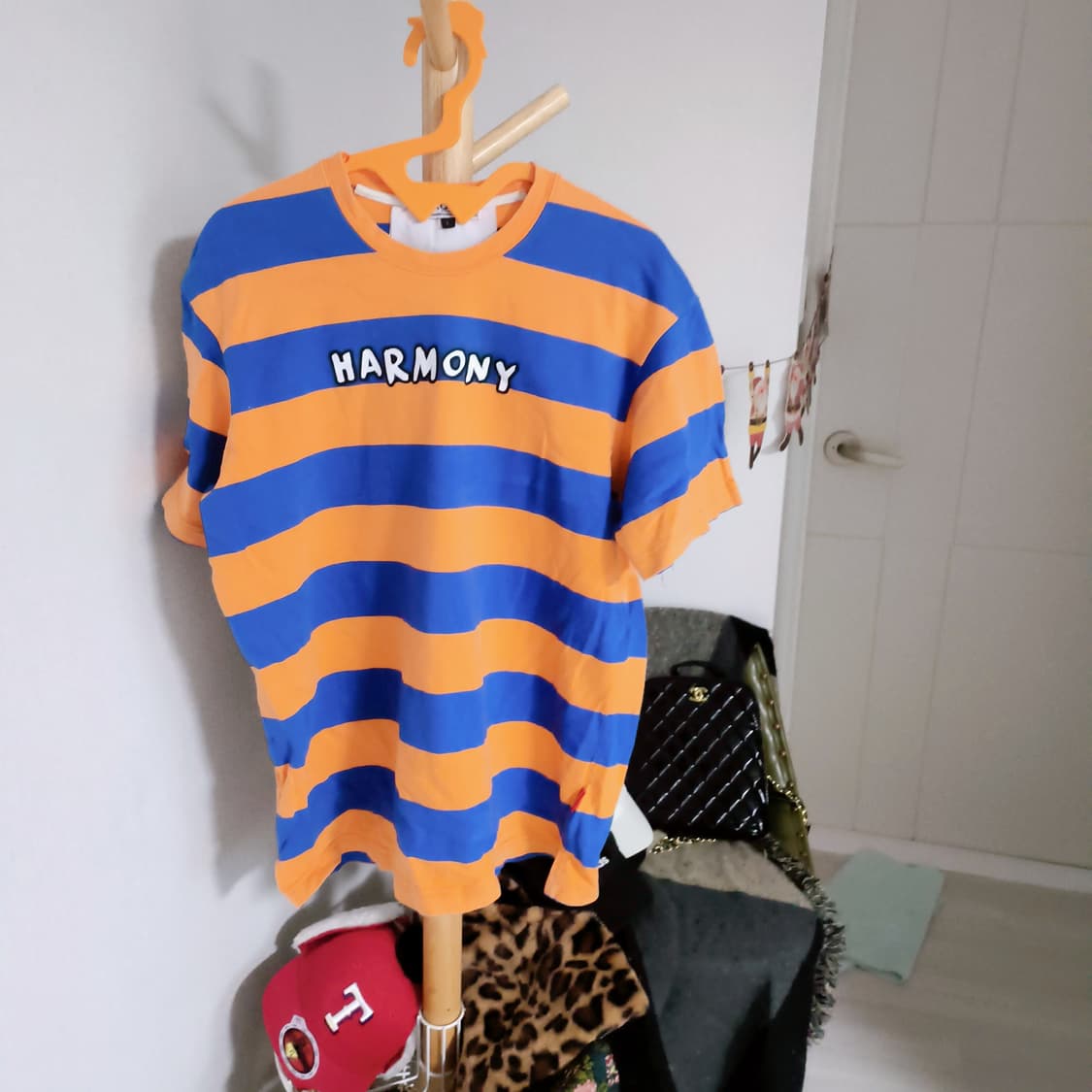 오렌지 스트라이프 티셔츠 상품이미지1