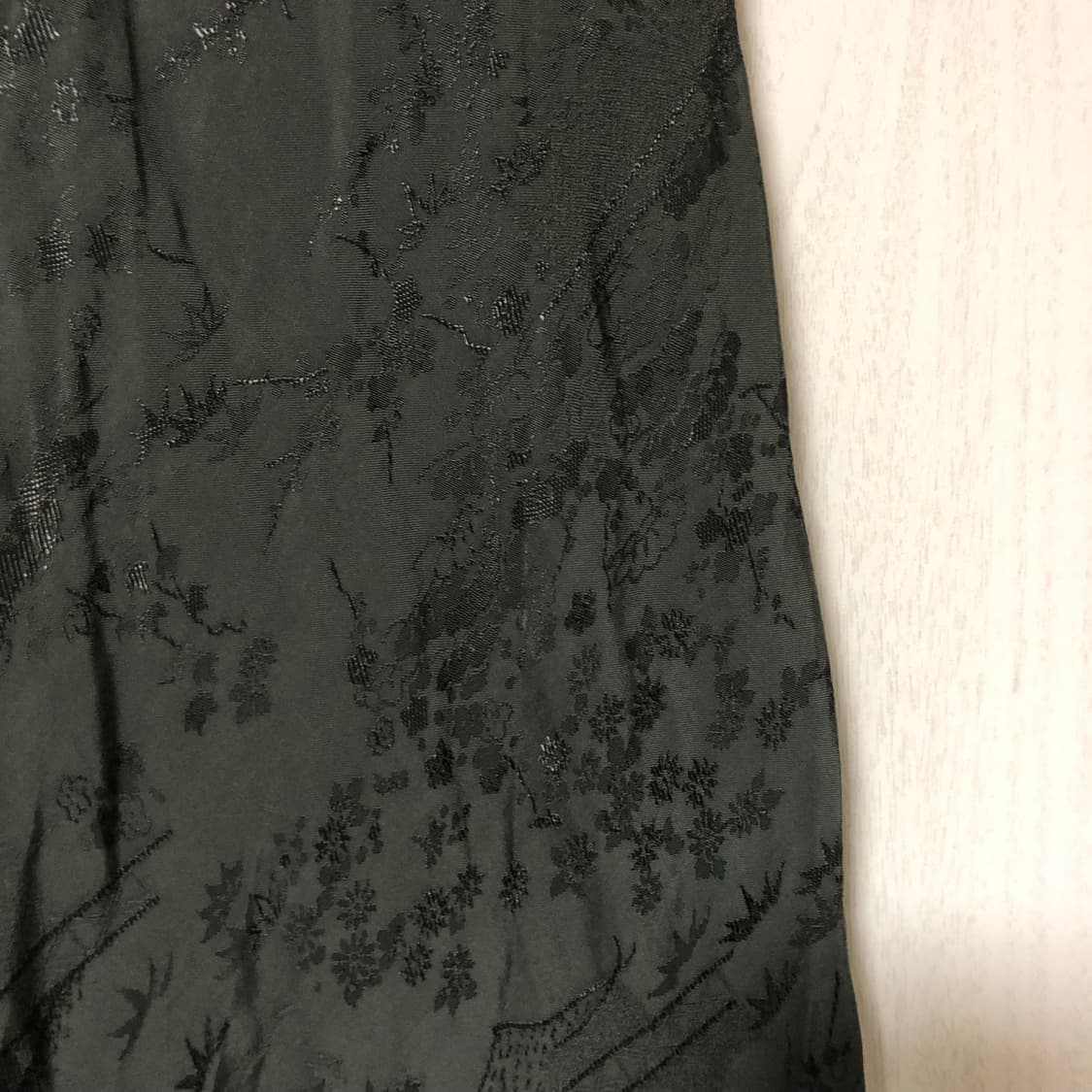 자라 다크 그린 카키 자카드 맥시 드레스 롱 원피스 레이어드 슬리브리스 상품이미지3
