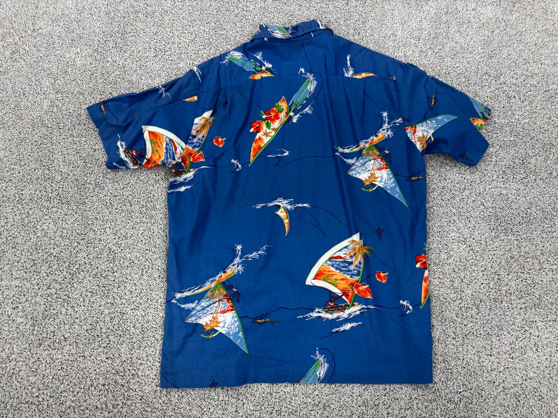 90s USA 서핑 프린팅 하와이안셔츠 상품이미지2