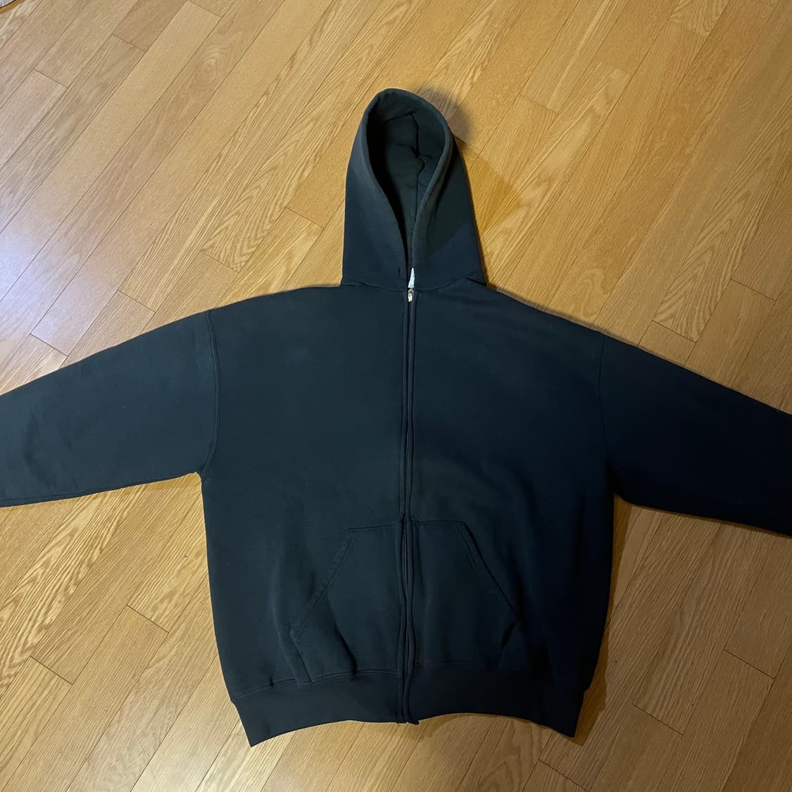 [XL] 90s 빈티지 러셀 후드집업 블랙 상품이미지5