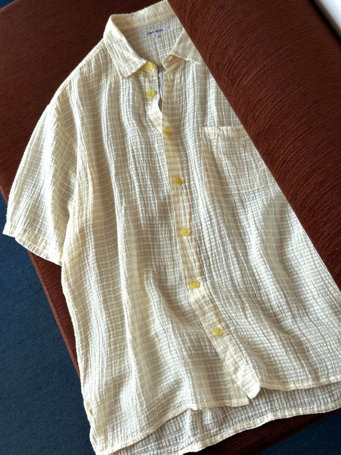 Natural fabric jacquard design half shir 상품이미지5