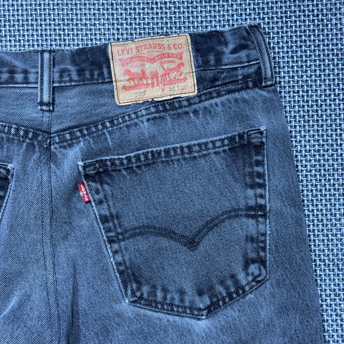 빈티지 리바이스 505 블랙 데님(35/kold_8071) 상품이미지8