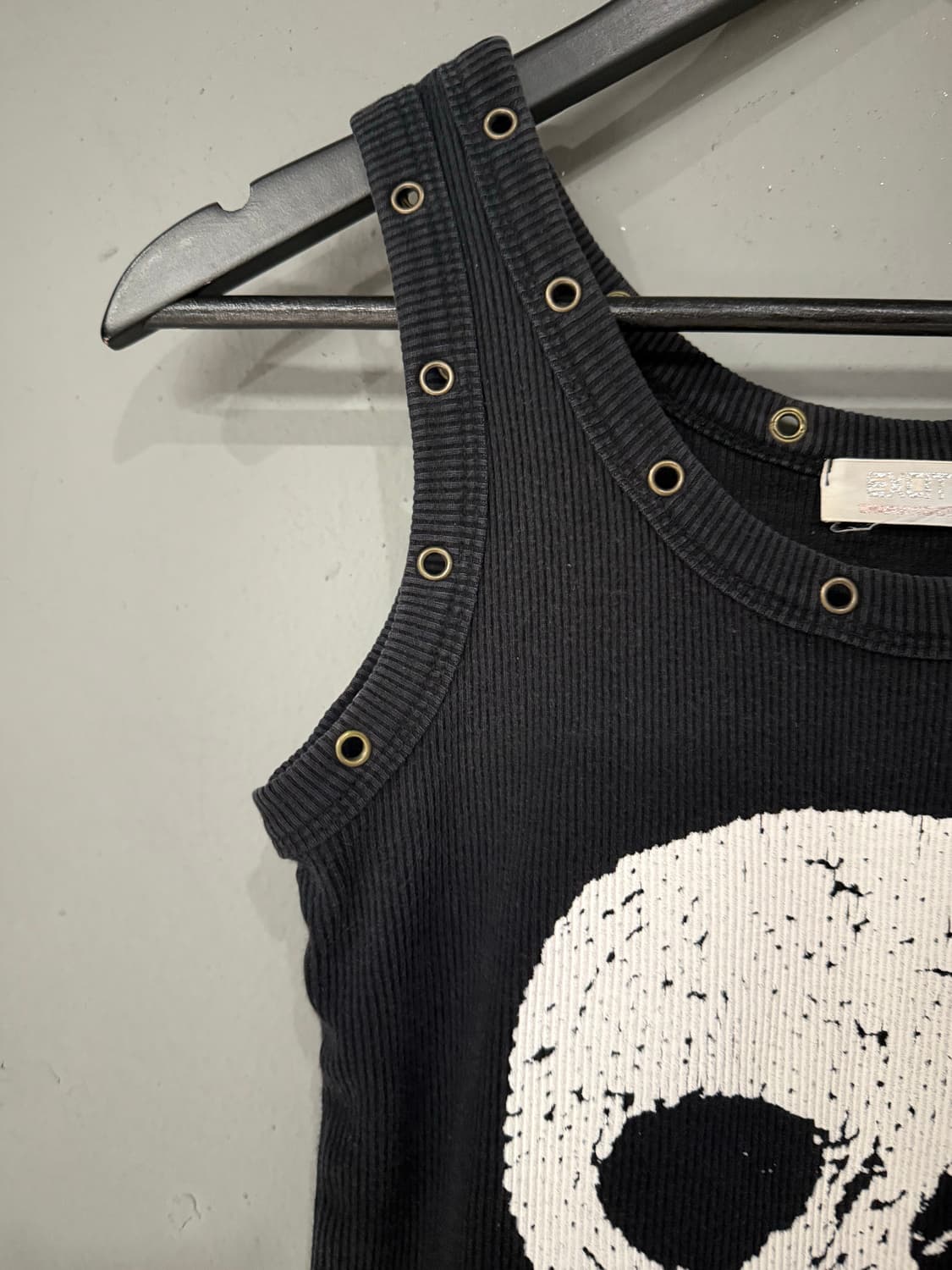 eyelet hole skull printing sleeveless 상품이미지6
