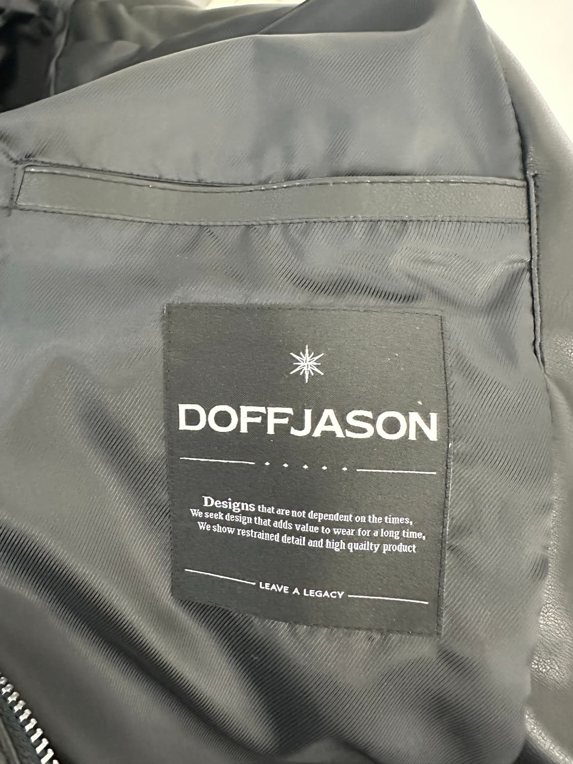 도프제이슨 오버핏 비건레더 보머자켓 상품이미지7
