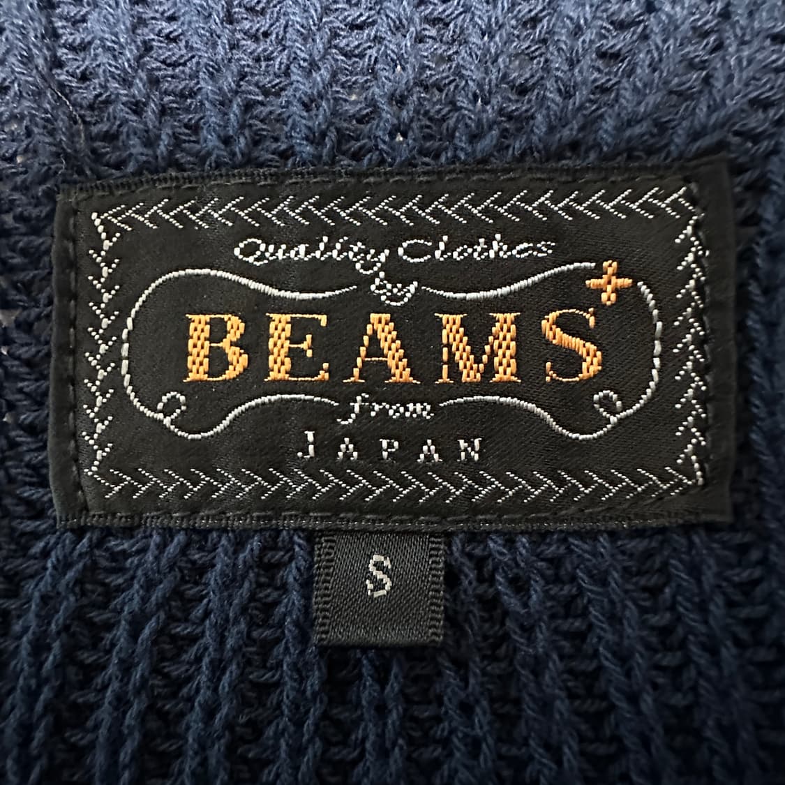 BEAMS PLUS cotton knit navy 상품이미지3