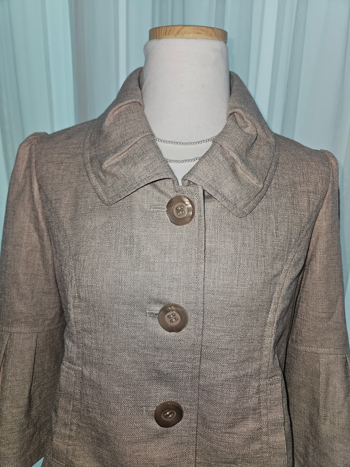 viva presto 밀크카라멜 러플 블레이저 상품이미지4