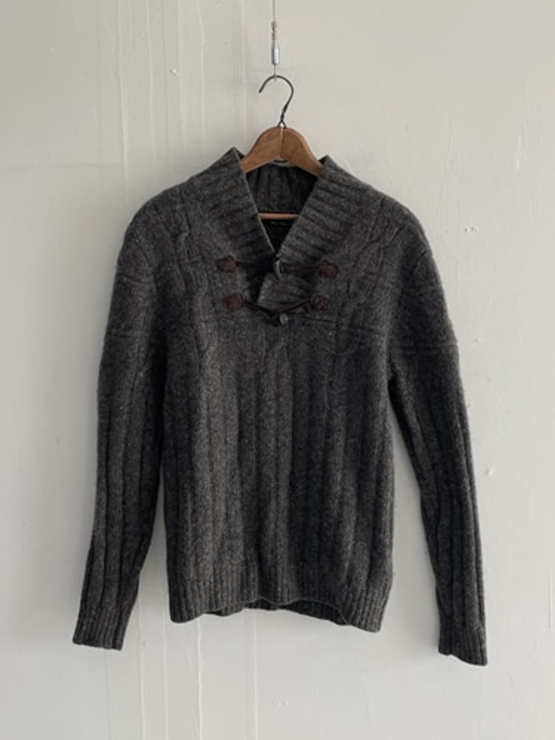 Massimo dutti grey knitted sweater (wool 90%) 상품이미지1