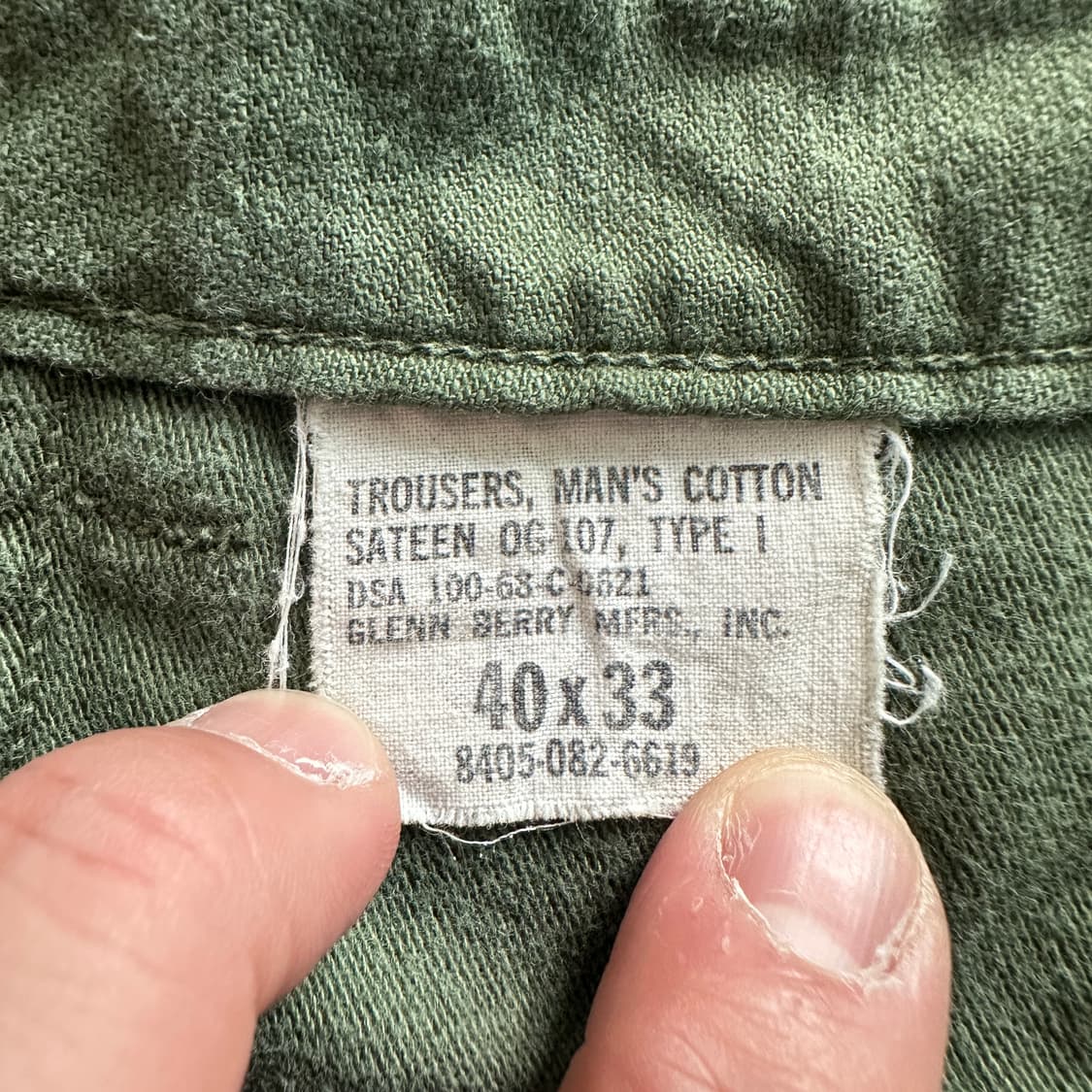 [60s 정품] 미군 OG-107 퍼티그 팬츠 40x33 (36인치)  상품이미지5