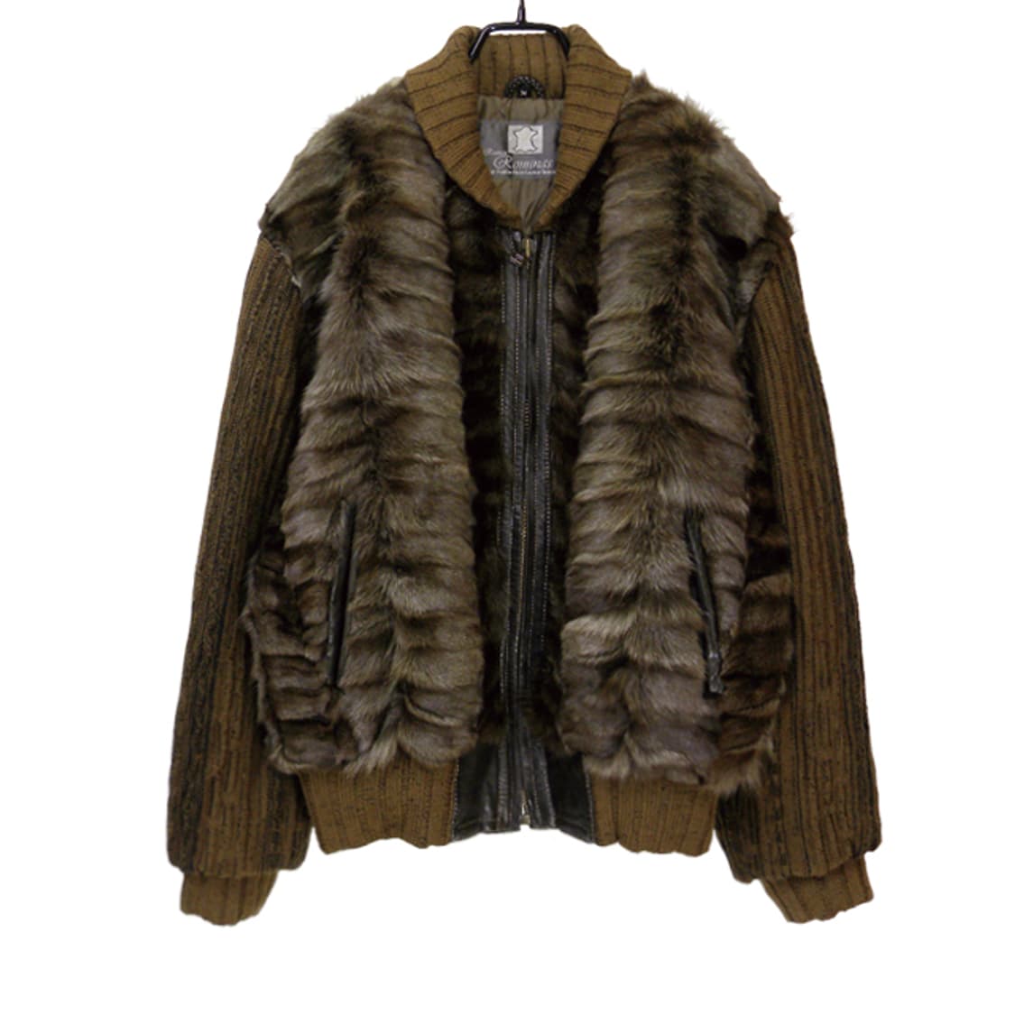 Roman Rominas 폭스& 가죽 콤비 점퍼 상품이미지1