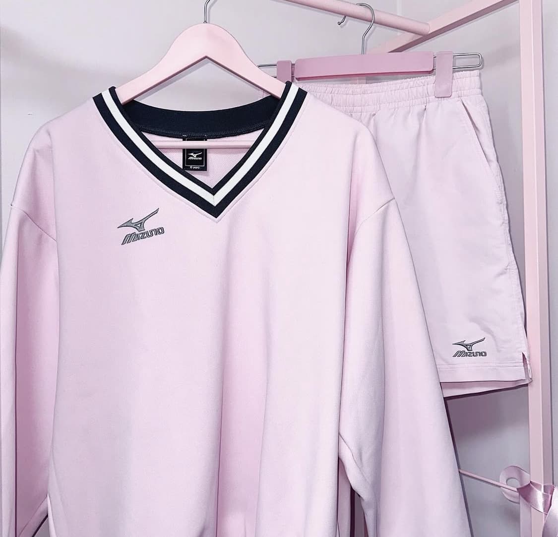 미즈노 핑크 웜업 상품이미지1