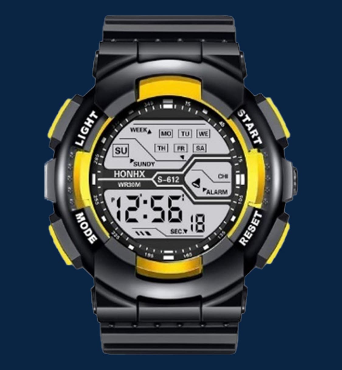 남자 디지털 전자 손목시계 82-S612(YE)판매 상품이미지1