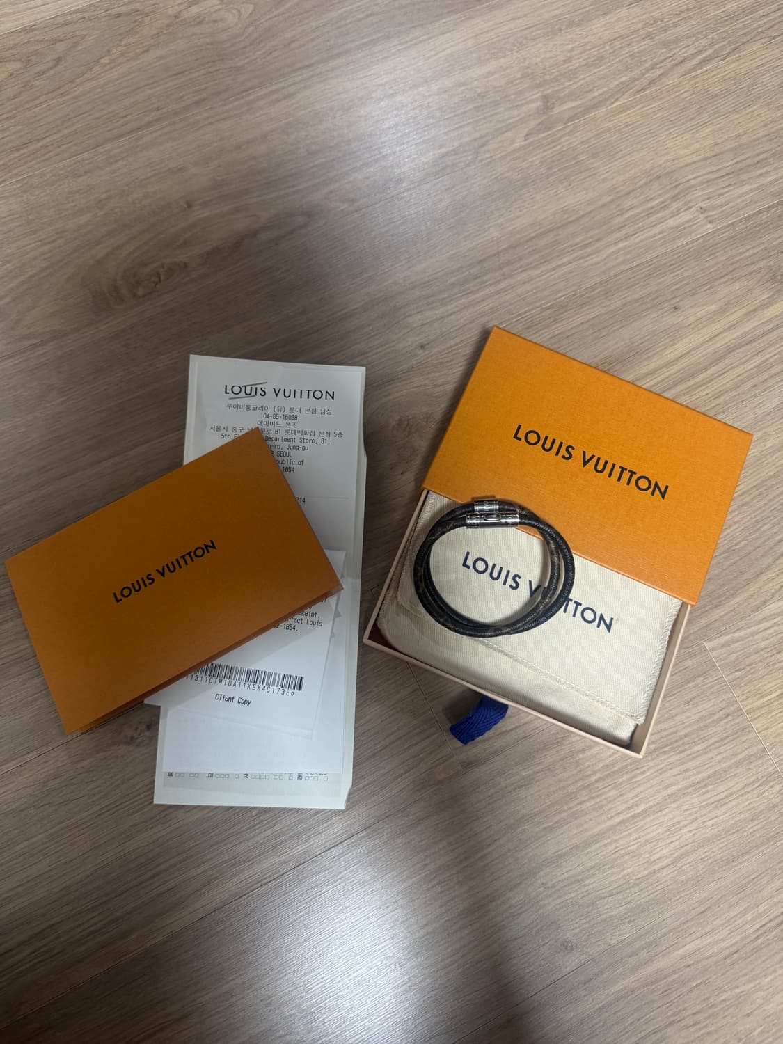 루이비통 모노그램 더블 레더 팔찌 19사이즈 판매 상품이미지2