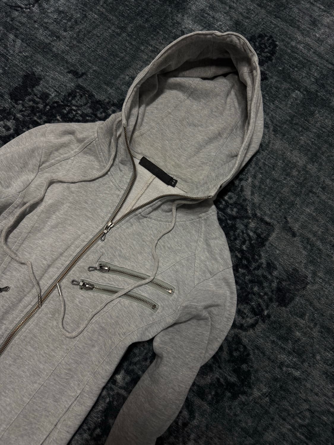 Fuga grey riders multi zip hoodie 상품이미지3